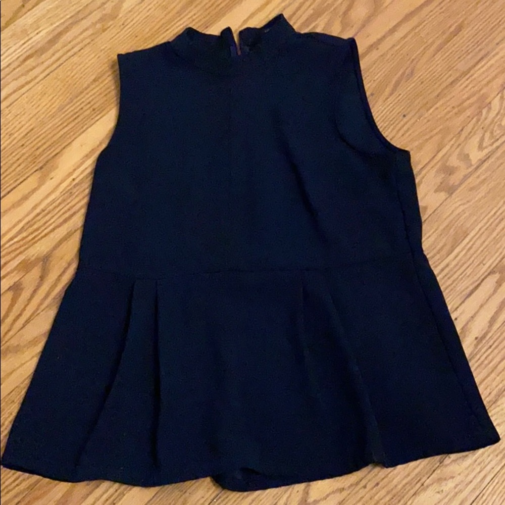 Navy peplum top